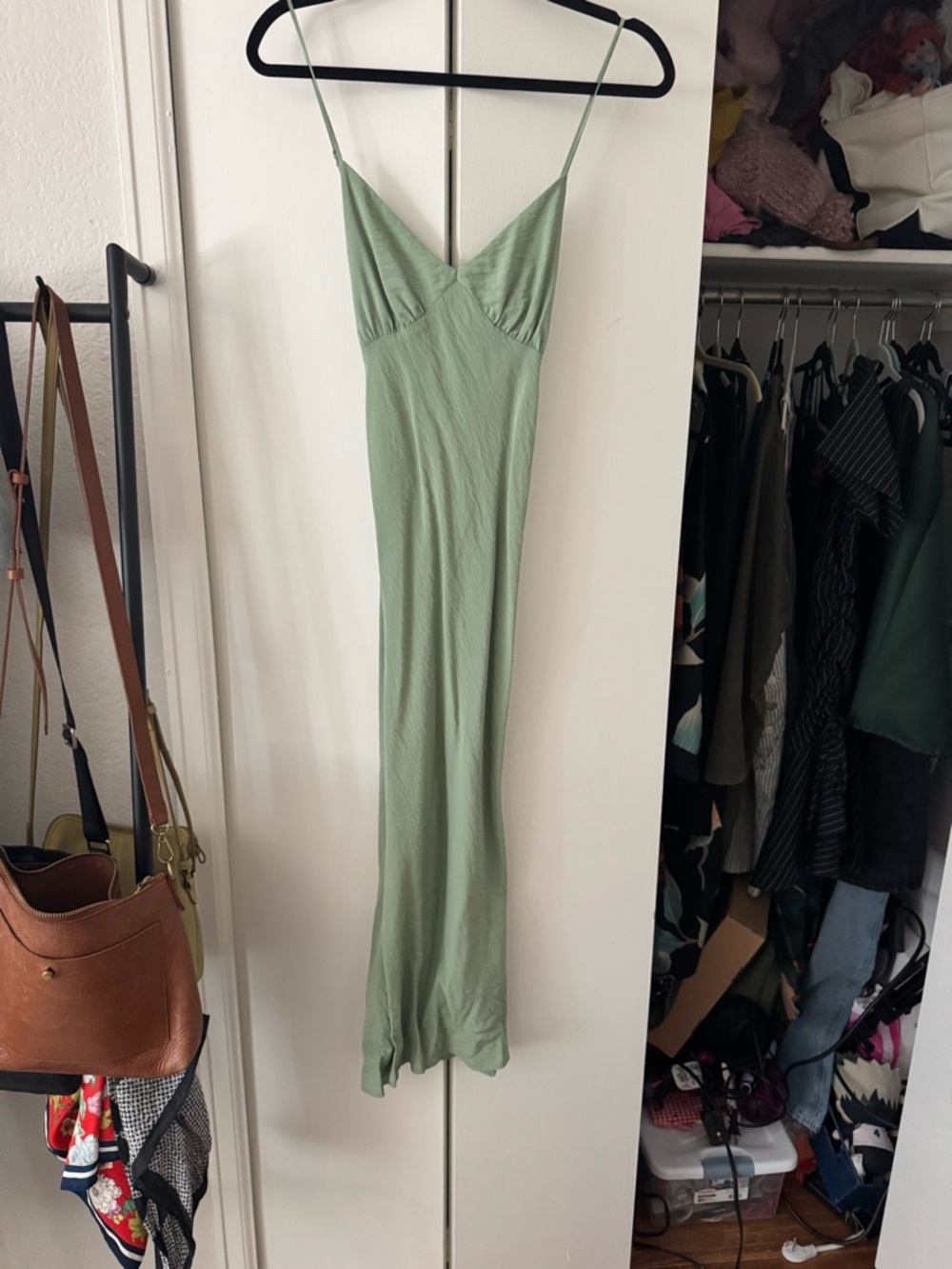 Madewell Midi Dress in Sage Green - Picture 4 of 5